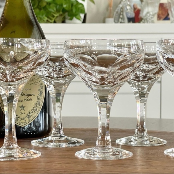 Atlantis Evora Champagne Coupes-set of 6 VTG - Picture 4 of 11